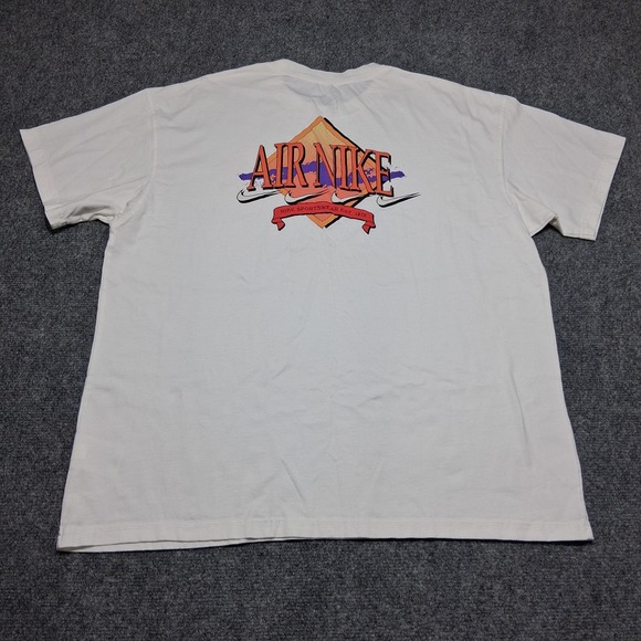 Used Men's Nike DNA Air White T Shirt with Big Logo in the Back Size Large - Picture 7 of 7